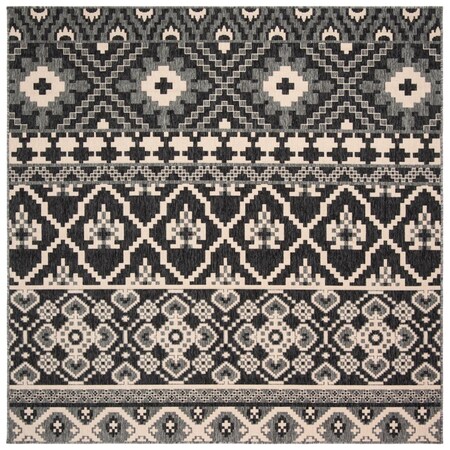 Safavieh 6 ft. 7 in. x 6 ft. 7 in. Veranda Square Power Loomed Area Rug Grey & Beige VER097-3435-7SQ